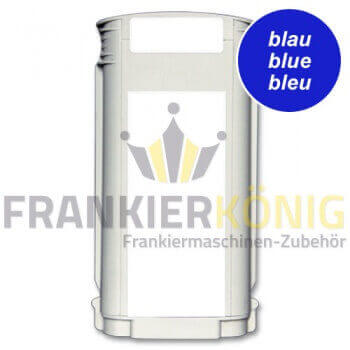 Frankierkönig Frankierfarbe blau High Capacity zur Verwendung in Pitney Bowes Connect+, SendPro P Serie Frankiermaschine